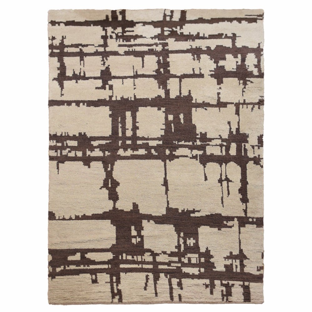 Ian Hand Knotted Wool Beige Area Rug - BBH HOMES LLC