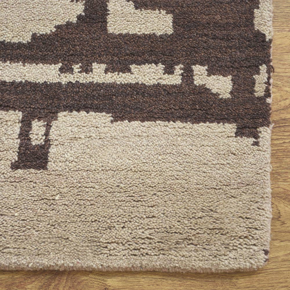 Ian Hand Knotted Wool Beige Area Rug - BBH HOMES LLC