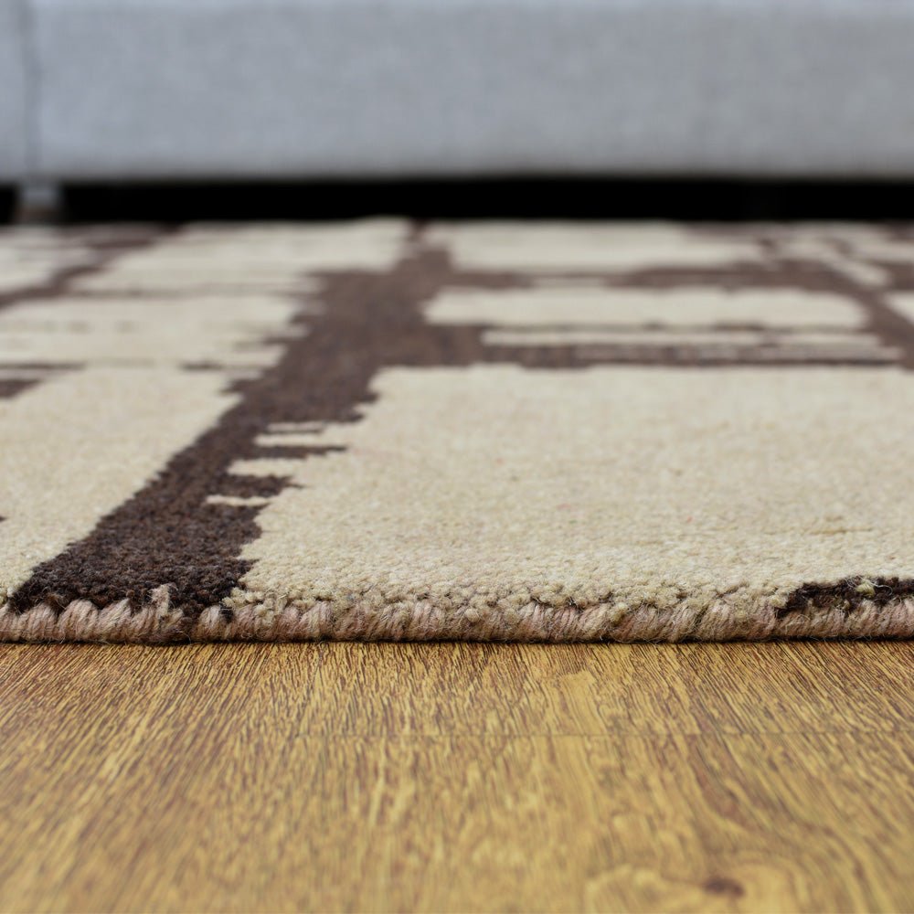 Ian Hand Knotted Wool Beige Area Rug - BBH HOMES LLC