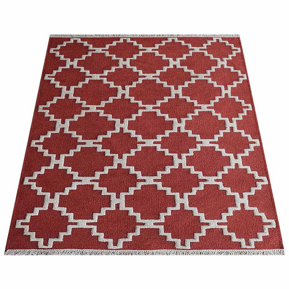 Kulusuk Hand Woven Flat Weave Kilim Wool Area Rug - BBH HOMES LLC