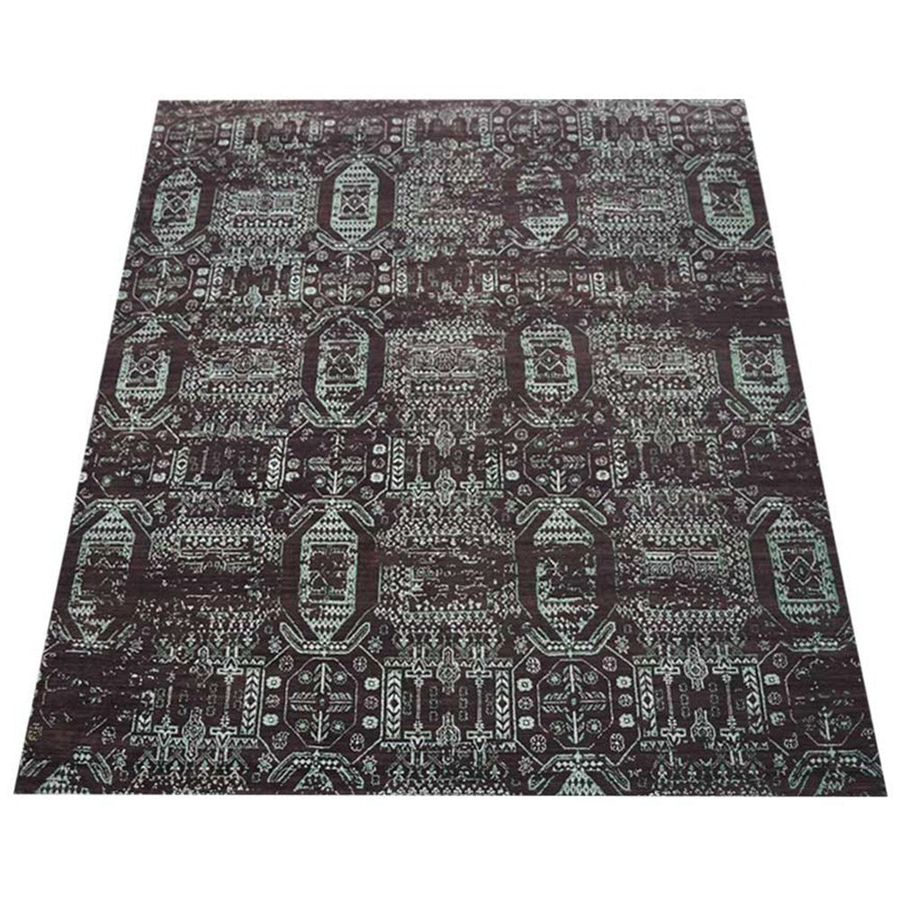 Mendoza Hand Knotted Persian Wool And Viscose Area Rug - BBH HOMES LLC