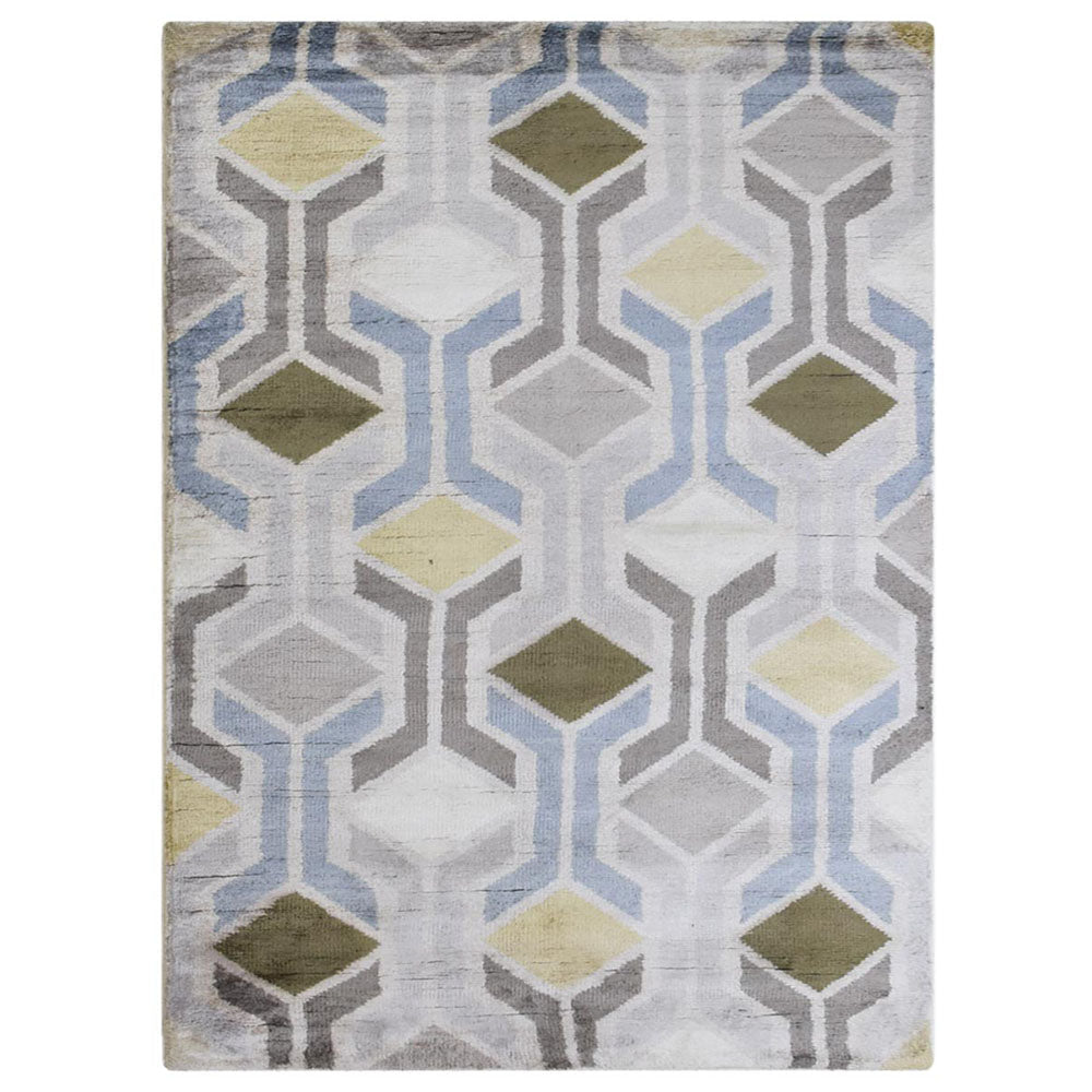 Qasigiannguit Hand Knotted Viscose Area Rug - BBH HOMES LLC