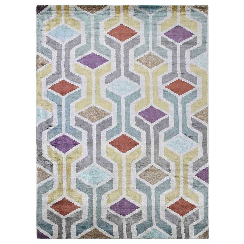 Svolvær Hand Knotted Viscose Area Rug - BBH HOMES LLC