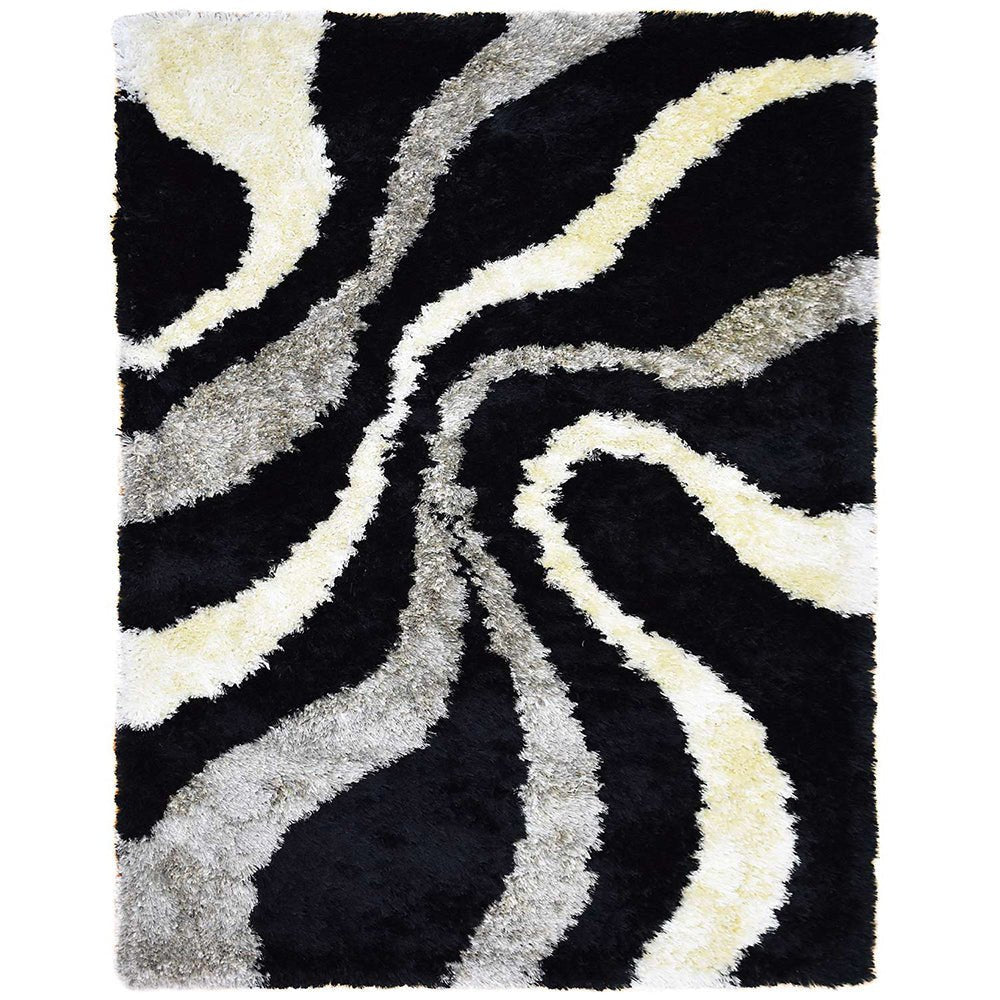 Swirl Hand Tufted Shag Polyester Rug - BBH HOMES LLC