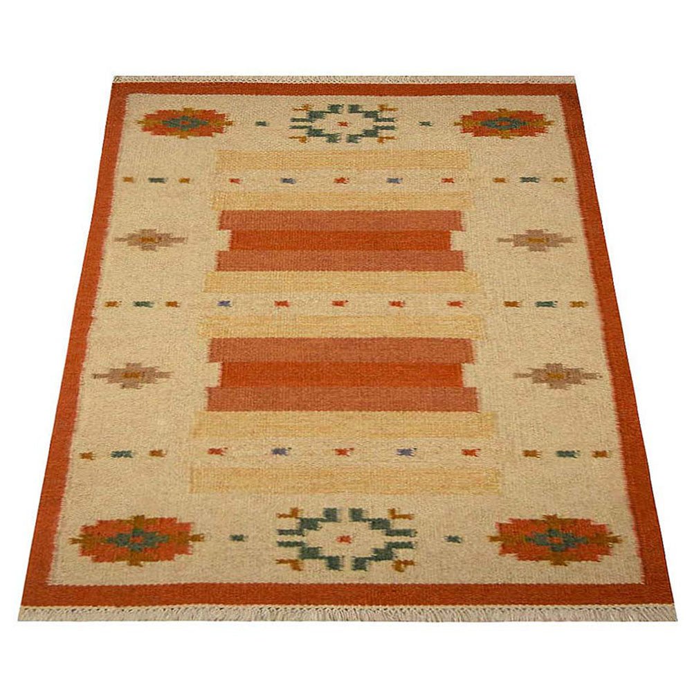 Xingping Hand Woven Flat Weave Kilim Wool Area Rug - BBH HOMES LLC