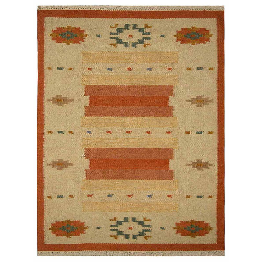 Xingping Hand Woven Flat Weave Kilim Wool Area Rug - BBH HOMES LLC