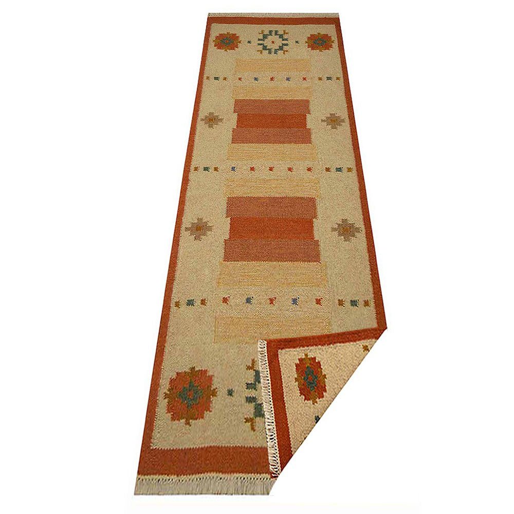 Xingping Hand Woven Flat Weave Kilim Wool Area Rug - BBH HOMES LLC