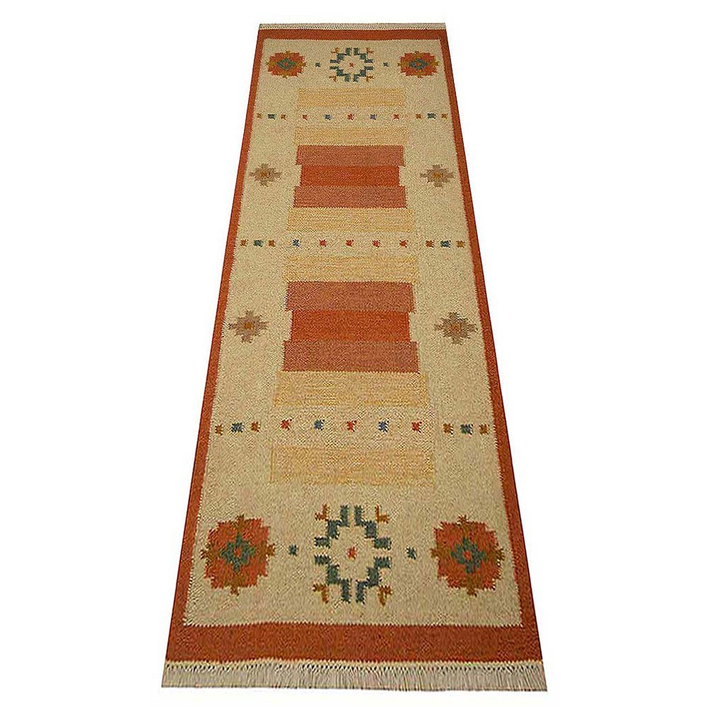Xingping Hand Woven Flat Weave Kilim Wool Area Rug - BBH HOMES LLC