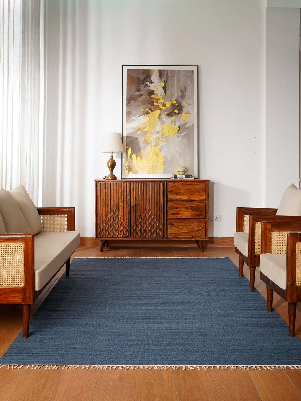Solid & striped rugs